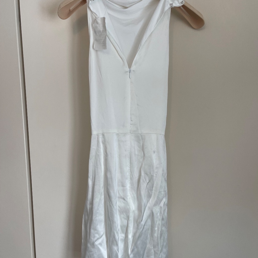 Amanda Uprichard x REVOLVE Sandrine Dress in Ivory Silk Formal XS NWOT $306 - Picture 6 of 7